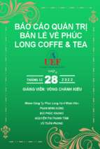 Báo cáo quản trị bán lẻ về phúc long coffe & tea