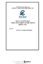 Báo cáo môn học phân tích thiết kế hệ thống thông tin quản lý cửa hàng internet