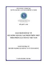 Giao dịch dân sự về bất động sản giả tạo nhằm trốn thuế theo pháp luật dân sự việt nam