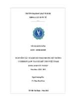 Nguyên tắc stare decisis trong hệ thống common law và gợi mở cho việt nam