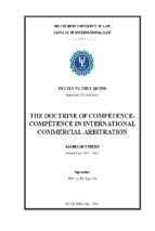 The doctrine of compétencecompétence in international commercial arbitration