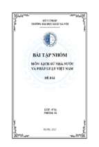 Bài tập nhóm môn lịch sử nhà nước và pháp luật việt nam