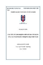 Khóa luận tốt nghiệp các yếu tố ảnh hưởng đến rủi ro tín dụng của các ngân hàng thương mại việt nam (2)