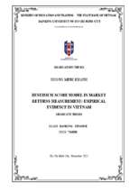 Khóa luận tốt nghiệp benenish m score model in market returns measurement empirical evidence in vietnam