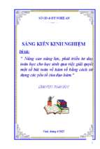 Skkn nâng cao năng lực, phát triển tư duy toán học cho học sinh qua việc giải quyết một số bài toán về hàm số bằng cách sử dụng các yếu tố của đạo hàm