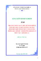 Skkn giáo dục nâng cao ý thức sử dụng hợp lí phân bón, bảo vệ môi trường cho học sinh thpt miền núi huyện tương dương thông qua chủ đề dinh dưỡng khoáng ở thực vật   sinh học 11