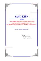 Skkn một số biện pháp nâng cao hiệu quả tổ chức hoạt động trải nghiệm thực tế tại địa phương cho học viên các lớp tiếng dân tộc thái