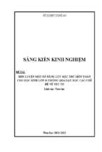 Skkn rèn luyện một số năng lực đặc thù môn toán cho học sinh lớp 10 thông qua dạy học các chủ đề về véc tơ