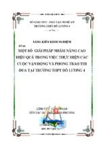 Skkn một số giải pháp nhằm nâng cao hiệu quả trong việc triển khai các cuộc vận động và phong trào thi đua tại trường thpt đô lương 4