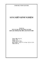 Skkn phát huy hiệu quả hoạt động cặp, nhóm trong quá trình dạy học tiếng anh ở trường thpt