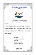 Skkn ứng dụng các công cụ công nghệ thông tin trong dạy học trực tuyến góp phần nâng cao hiệu quả bài học lịch sử ở trường trung học phổ thông