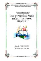 Skkn ứng dụng công nghệ thông tin trong hoạt động ngoài giờ lên lớp