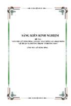 Skkn giáo dục kỹ năng sống cho học sinh thông qua hoạt động lễ tri ân và trưởng thành ở trường thpt