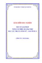 Skkn một số giải pháp nâng cao hiệu quả dạy học bài cực trị của hàm số   giải tích 12