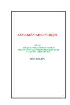 Skkn điểm khác cơ bản trong danh pháp hóa học vô cơ giữa chương trình hiện hành và chương trình thpt mới