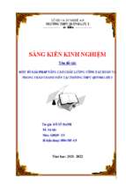 Skkn một số giải pháp nâng cao chất lượng công tác đoàn và phong trào thanh niên tại trường thpt quỳnh lưu 2