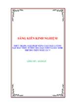 Skkn thực trạng, giải pháp nâng cao chất lượng dạy học trực tuyến cho giáo viên và học sinh trường thpt nghi lộc 5