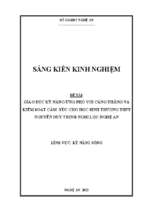 Skkn giáo dục kỹ năng kiểm soát cảm xúc và ứng phó với căng thẳng cho học sinh thpt