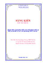 Skkn một số giải pháp nhằm giảm thiểu hành vi bắt nạt bằng lời nói đối với học sinh tại trường thpt tân kỳ