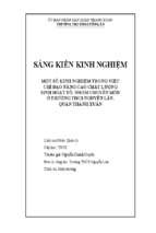 Skkn thcs một số kinh nghiệm trong việc chỉ đạo nâng cao chất lượng sinh hoạt tổ, nhóm chuyên môn ở trường thcs nguyễn lân, quận thanh xuân