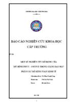 Báo cáo đề tài một số nghiên cứu mở rộng của mô hình input   output trong giảng dạy học phần các mô hình toán kinh tế