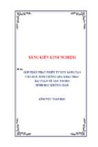 Skkn góp phần phát triển tư duy sáng tạo cho học sinh thông qua khai thác bài toán về góc trong hình học không gian