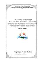 Skkn một số giải pháp nâng cao hiệu quả bồi dưỡng học sinh yếu, kém môn toán trong kì thi tốt nghiệp thpt ở trường thpt thanh chương 3