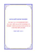 Skkn dạy học vật lí tích hợp kiến thức vào thực tiễn giải quyết vấn đề bảo vệ đôi mắt thông qua hoạt động đóng vai ở trường thpt qùy hợp