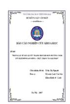 Đề tài khoa học pháp luật về giải quyết tranh chấp khi đơn phương chấm dứt hợp đồng lao động   thực trạng và giải pháp