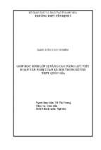 Skkn giúp học sinh lớp 12 nâng cao năng lực viết đoạn văn nghị luận xã hội trong kì thi trung học phổ thông quốc gia