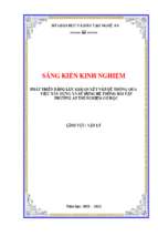 Skkn phát triển năng lực giải quyết vấn đề thông qua việc xây dựng và sử dụng hệ thống bài tập phương án thí nghiệm cơ học