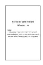 Skkn khai thác chân dung nhân vật lịch sử trong giảng dạy trực tuyến nội dung lịch sử, truyền thống quân đội nhân dân việt nam