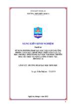 Skkn sử dụng phương pháp dạy học theo góc đáp ứng phong cách học để phát triển năng lực tự học cho học sinh trong dạy học nội dung chuyển hóa vật chất và năng lượng ở thực vật, sinh học 11