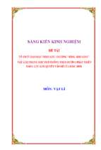 Skkn tổ chức dạy học theo góc chương sóng ánh sáng vật lí 12 thpt theo hướng phát triển năng lực giải quyết vấn đề của học sinh