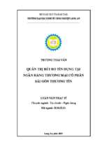 Luận văn thạc sĩ quản trị rủi ro tín dụng tại ngân hàng thương mại cổ phần sài gòn thương tín