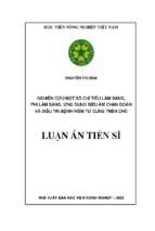 Luận án tiến sĩ nghiên cứu một số chỉ tiêu lâm sàng, phi lâm sàng, ứng dụng siêu âm chẩn đoán và điều trị bệnh viêm tử cung trên chó