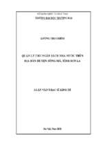 Luận văn thạc sĩ quản lý thu ngân sách nhà nước trên địa bàn huyện sông mã, tỉnh sơn la