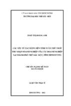 Luận văn thạc sĩ các yếu tố tác động đến tính tuân thủ thuế thu nhập doanh nghiệp của các doanh nghiệp tại thành phố thủ dầu một, tỉnh bình dương