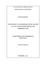 Luận văn thạc sĩ nguyên nhân và giải pháp hạn chế sự giải thể của các doanh nghiệp trên địa bàn tỉnh bình dương
