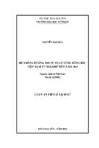 Luận án tiến sĩ hệ thống đường thuộc địa ở vùng đông bắc việt nam từ năm 1897 đến năm 1945