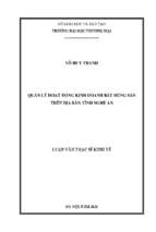 Luận văn thạc sĩ quản lý hoạt động kinh doanh bất động sản trên địa bàn tỉnh nghệ an