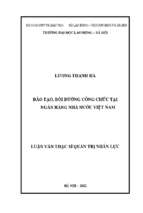 Luận văn thạc sĩ đào tạo, bồi dưỡng công chức tại ngân hàng nhà nước việt nam