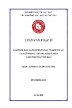 Luận văn thạc sĩ giải pháp đẩy mạnh sử dụng sản phẩm upas lc tại ngân hàng thương mại cổ phần công thương việt nam