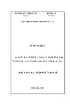 Luận văn thạc sĩ quản lý tài chính tại công ty phát triển hạ tầng khu công nghiệp hòa phú, tỉnh đắk lắk