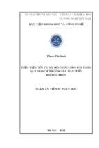 Luận án tiến sĩ điều kiện tối ưu và đối ngẫu cho bài toán quy hoạch thương đa mục tiêu không trơn