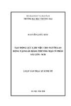 Luận văn thạc sĩ tạo động lực làm việc cho người lao động tại ngân hàng thương mại cổ phần sài gòn   scb