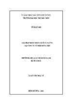 Luận văn thạc sĩ giải pháp hoàn thiện chuỗi cung ứng tại công ty cổ phần đồng tiến
