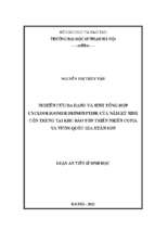 Luận án tiến sĩ nghiên cứu đa dạng và sinh tổng hợp cyclooligomer depsipeptide của nấm ký sinh côn trùng tại khu bảo tồn thiên nhiên copia và vườn quốc gia xuân sơn