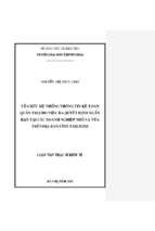 Luận văn thạc sĩ tổ chức hệ thống thông tin kế toán quản trị cho việc ra quyết định ngắn hạn tại các doanh nghiệp nhỏ và vừa trên địa bàn tỉnh nam định