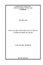 Luận văn thạc sĩ nâng cao chất lượng nhân lực tại công ty cổ phần xây dựng số 1 hà nội